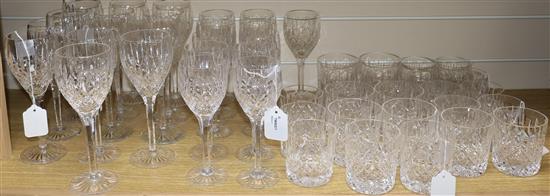 A part suite of Stuart Crystal Shaftesbury pattern table glassware,